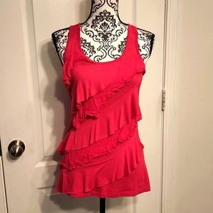 Eyelash Coture Racerback Ruffle Tank